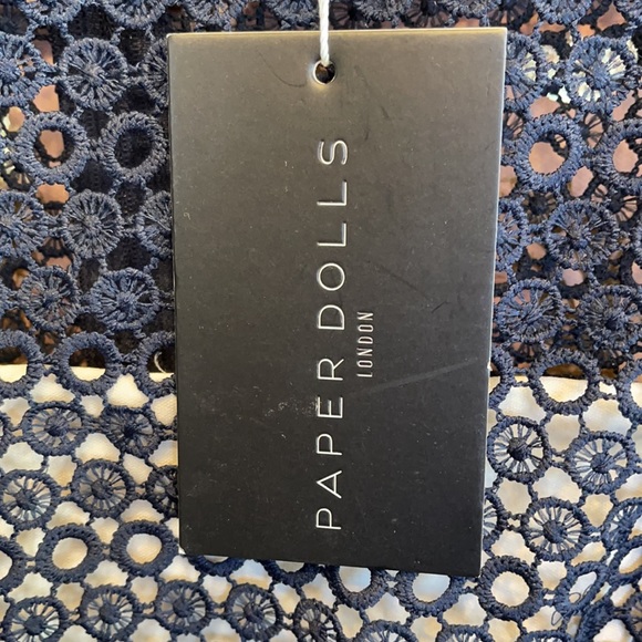 Paper Dolls London Navy Overlay Dress - Picture 5 of 8